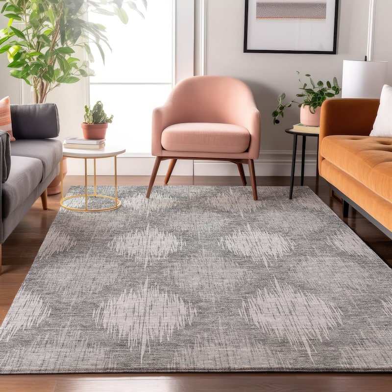 Premium Washable Super Soft Abstract Ombre Mayfield Rug - Gray - 3' x 5'