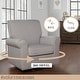 preview thumbnail 13 of 18, Evolur London Upholstered Plush Seating Glider Swivel, Ergonomically Designed for Nursery