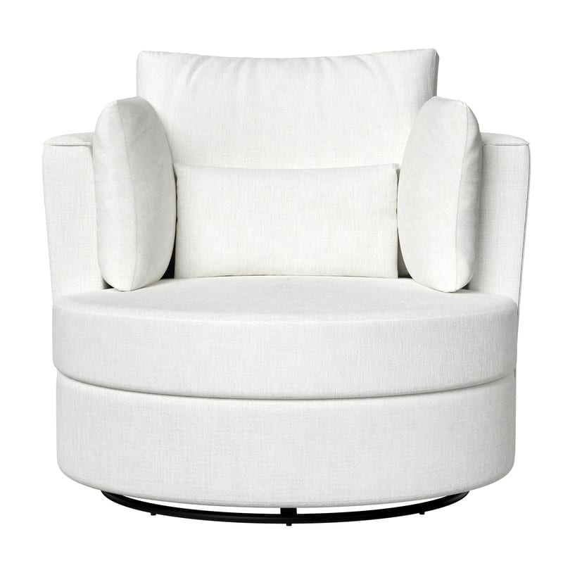 Swivel 34.7" Wide Comfortable Chenille Accent Chair (Set of 2)