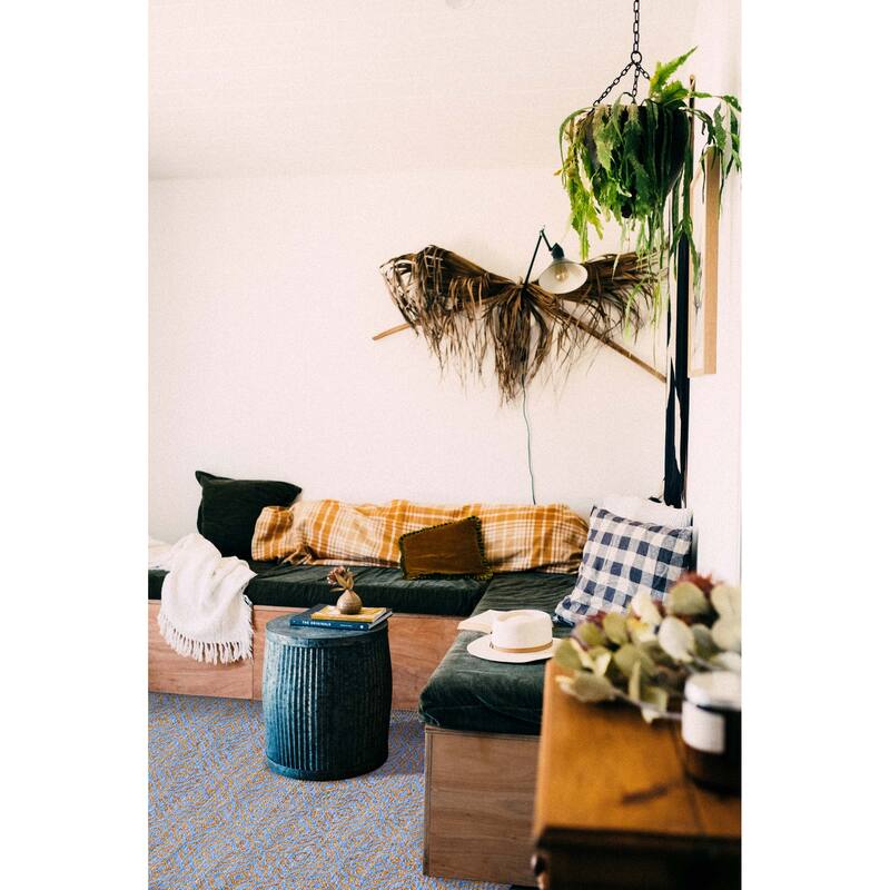 ECARPETGALLERY Flat-Weave Palas Denizli Blue, Tan Kilim - 5'4 x 7'4