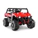 preview thumbnail 27 of 33, Kids Electric Ride-On Car with Remote and Adjustable Speeds - 40" x 27" x 25" Red