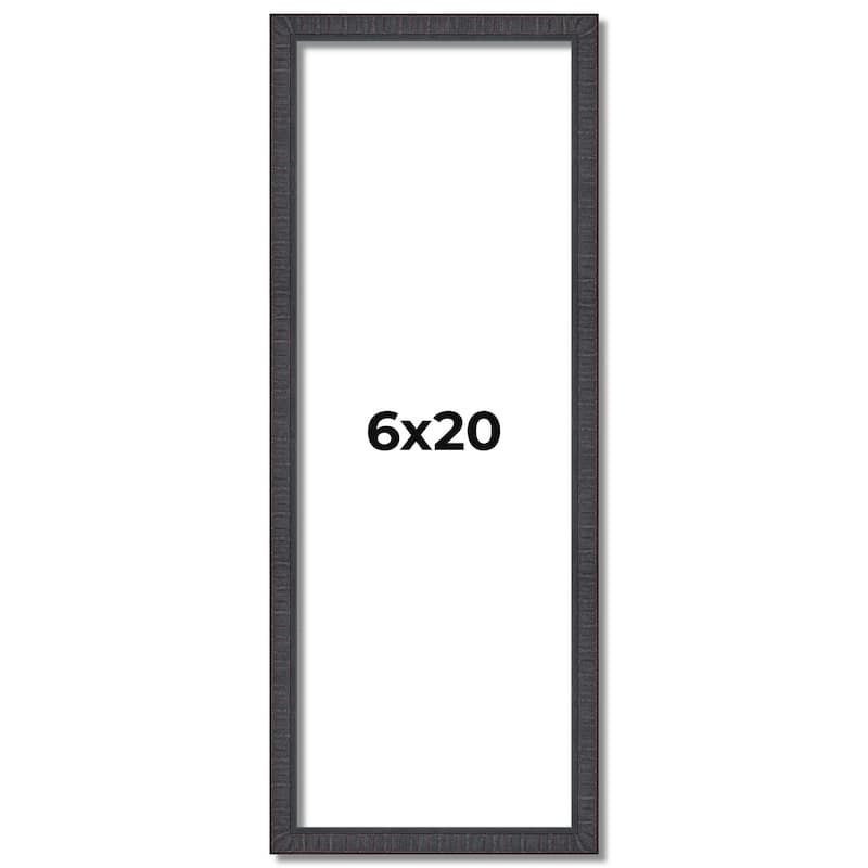 6x20 Frame Brown Picture Frame - Complete Modern Photo Frame Includes
