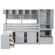 preview thumbnail 6 of 11, Twin Size Wooden Loft Bed with Built-in Wardrobe & Under-bed Desk, Storage Bed with Drawers and Shelves, for Kids Girl Boy, Grey
