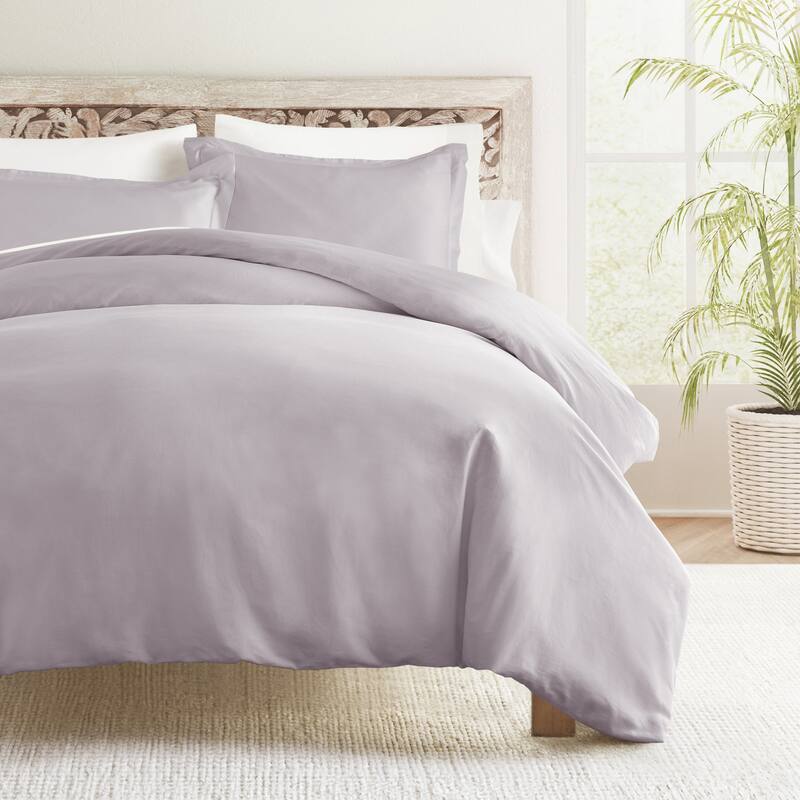 Becky Cameron Ultra Soft 100% Cotton Comforter & Duvet Cover Bundle - Full - Queen - Mauve