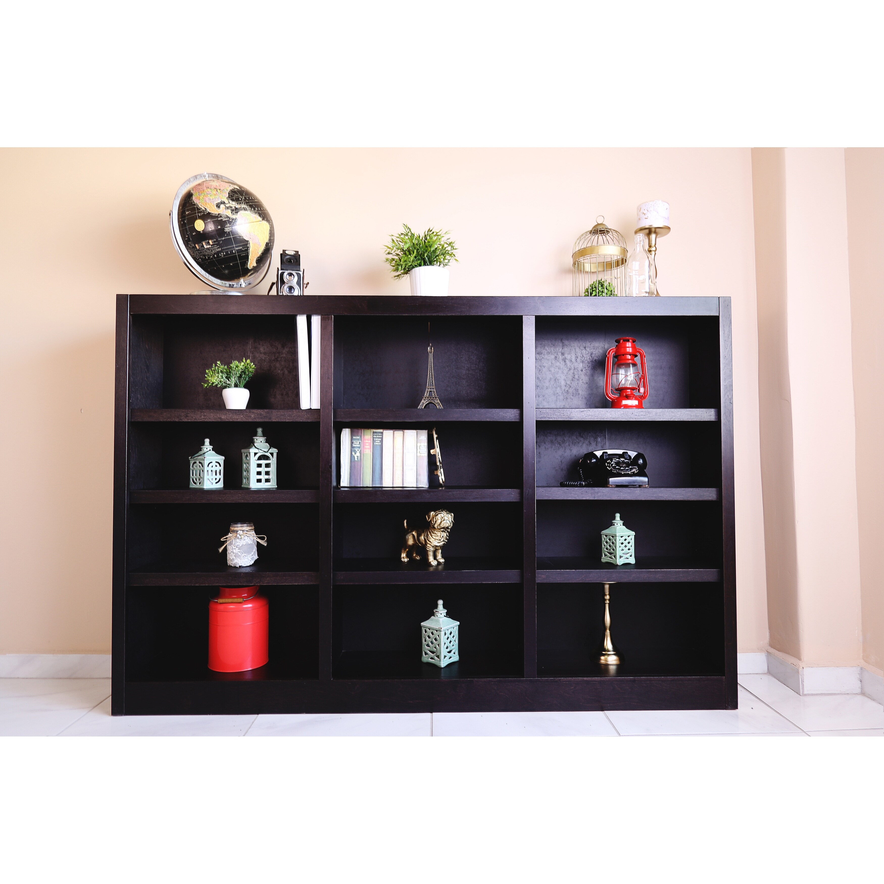 48 inch tall top bookcase with doors