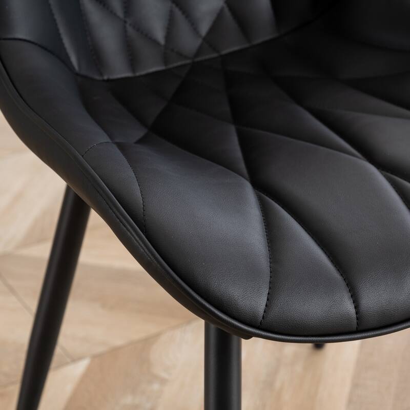 Modern Dining Chairs Set of 2 with Curved Backrest