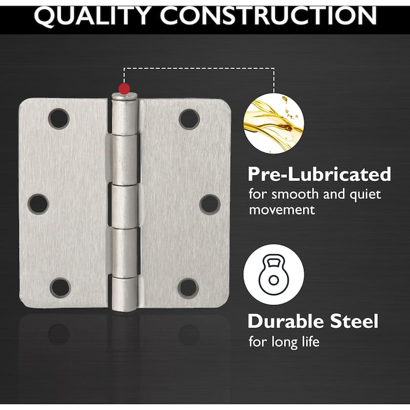 Design House 189688 3-1/2" x 3-1/2" Plain Bearing 5/8" Radius Corner