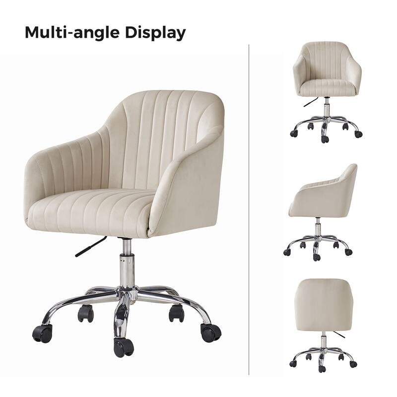Gerhard Modern Velvet Task Chair - 360 Degree Swivel by HULALA HOME