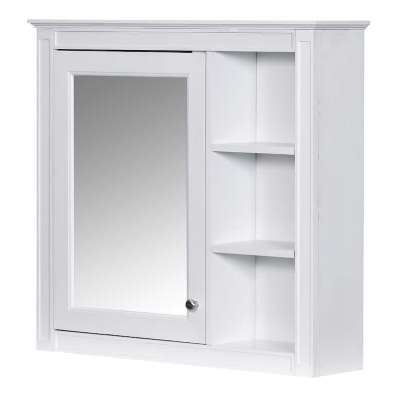 30''Bathroom Vanity With Top Sink,Storage Cabinet With 2 Drawers,Freestanding Vanity Set With Mirror Cabinet,Single Sink