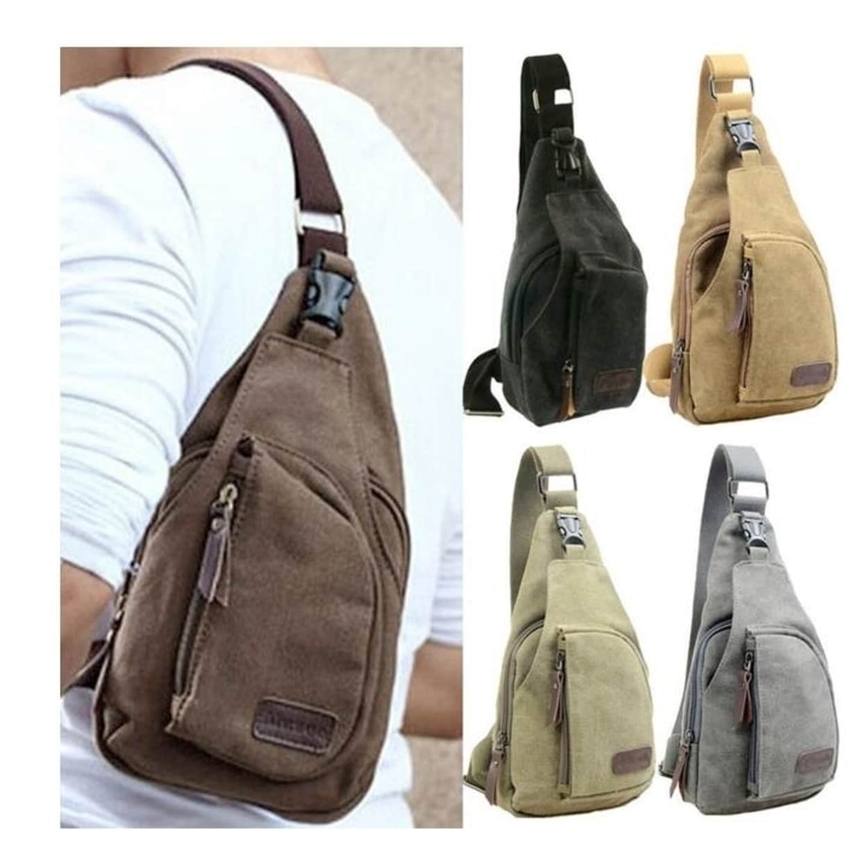 Fashionable Men S Canvas Satchel Military Bag Cross Body Handbag Messenger