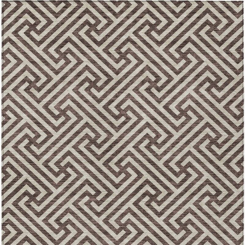 HomeRoots Geometric Transitional Rectangle Outdoor Rug