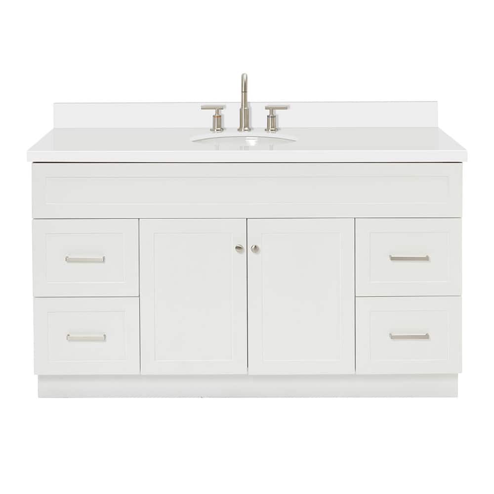 Ariel F061SWQOVO Hamlet 60" Free Standing Single Basin Vanity Set with
