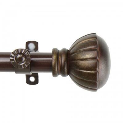 Magnolia Curtain Rod 48-84 inch - Cocoa - 48"-84"