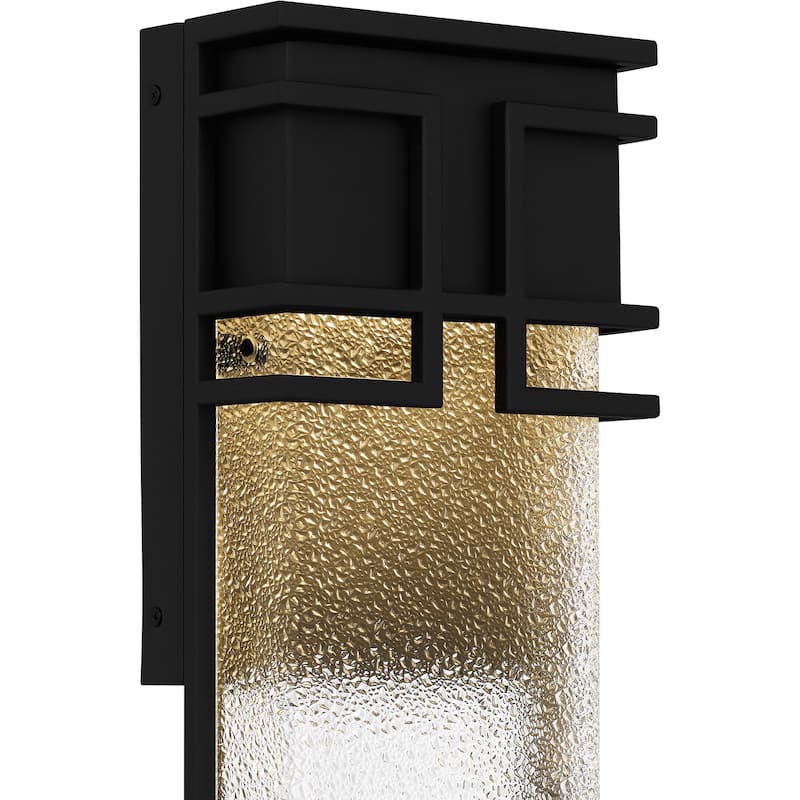 Daymon Integrated LED Earth Black Outdoor Wall Lantern