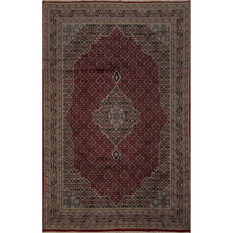 Hand Knotted Oriental 100% Wool Carpet Traditional Medallion Red Bidjar Area Rug - 11' 5'' X 8' 4''