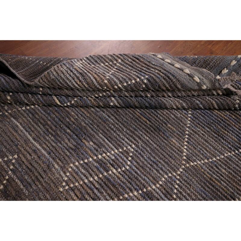 Trellis Moroccan Oriental Area Rug Handmade Wool Carpet - 7'10"x 12'9"