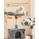 preview thumbnail 5 of 7, FEANDREA Cat Tree, 58" Multi-Level Cat Tree with Sisal-Covered Scratching Posts, Plush Perches,Cat Tower Furniture