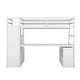 preview thumbnail 9 of 11, Multifunctional and Useful Design Loft Bed with Stairway, Maximized Storage Space, Twin Size, White