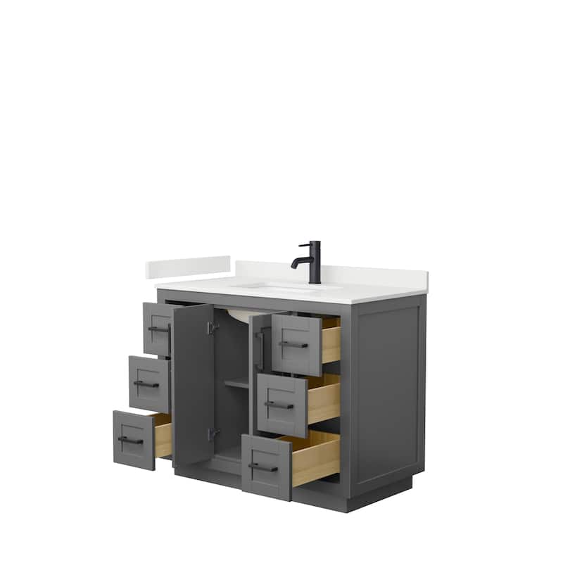 Miranda 42-inch Single Vanity, Quartz Top