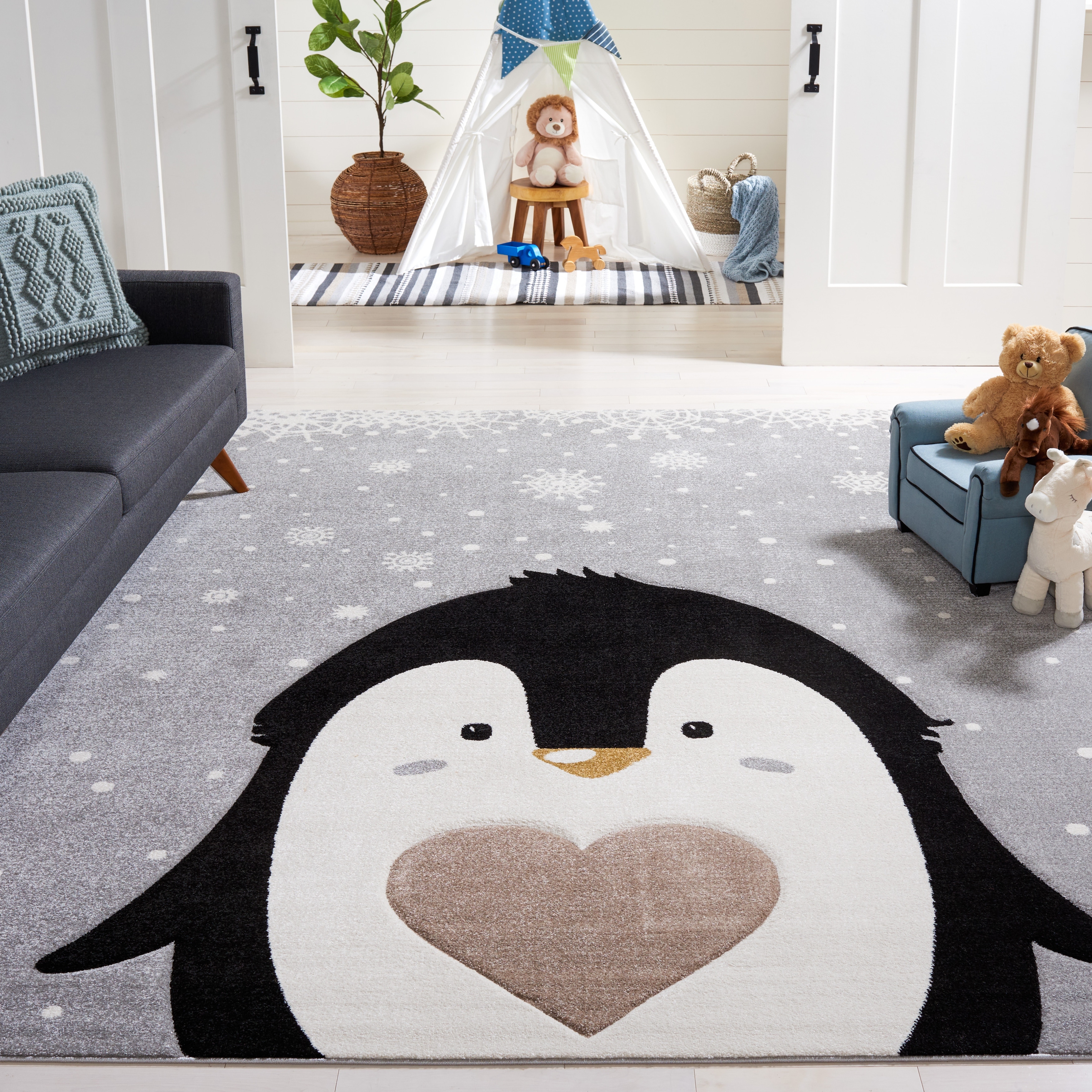 SAFAVIEH, Carousel Kids Henriikka Penguin Rug