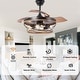 preview thumbnail 12 of 13, Bella Depot 42" Rustic Retractable Ceiling Fan with Light and Remote 6-Speed Reversible Caged Fan