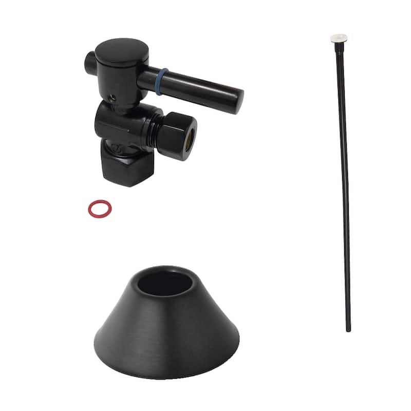 Kingston Brass Trimscape 2-3/8" High Plumbing Toilet Trim Kit - Matte Black