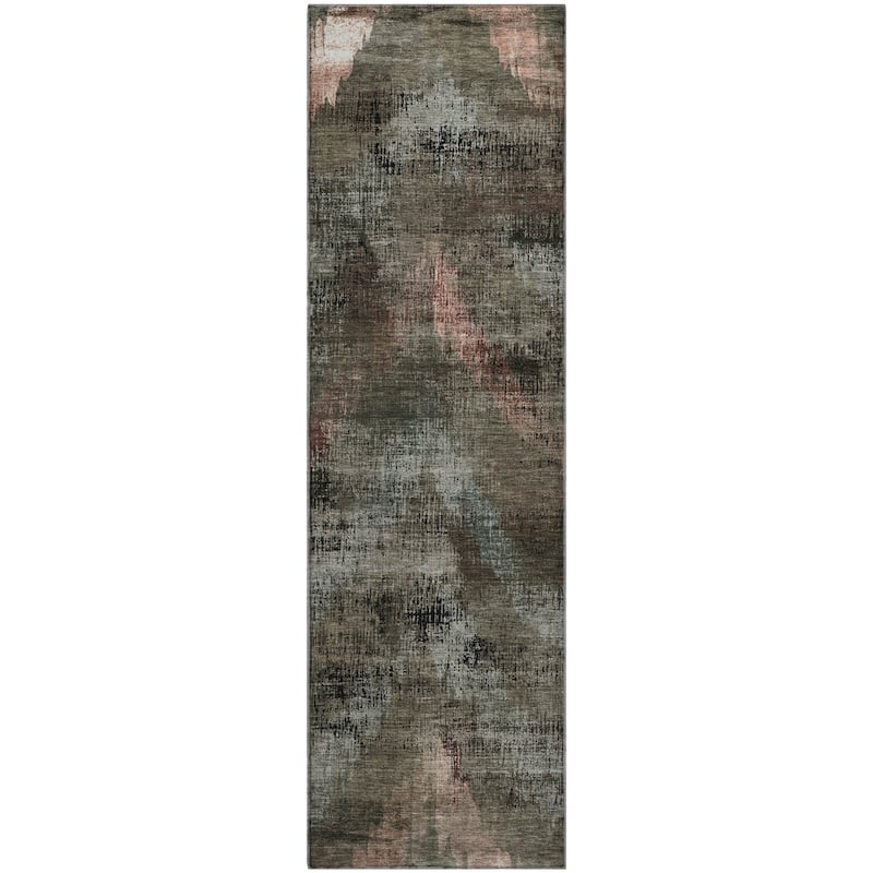 Premium Washable Super Soft Brushstrokes Modern V Mayfield Rug
