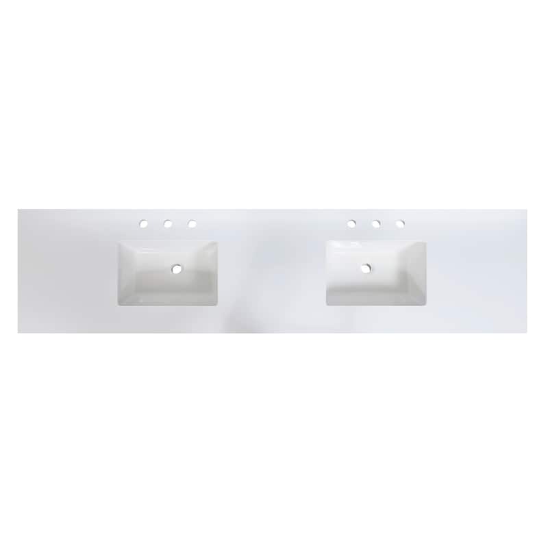 Altair Caorle Bathroom Vanity Countertop in Snow White Finish Without Cabinet