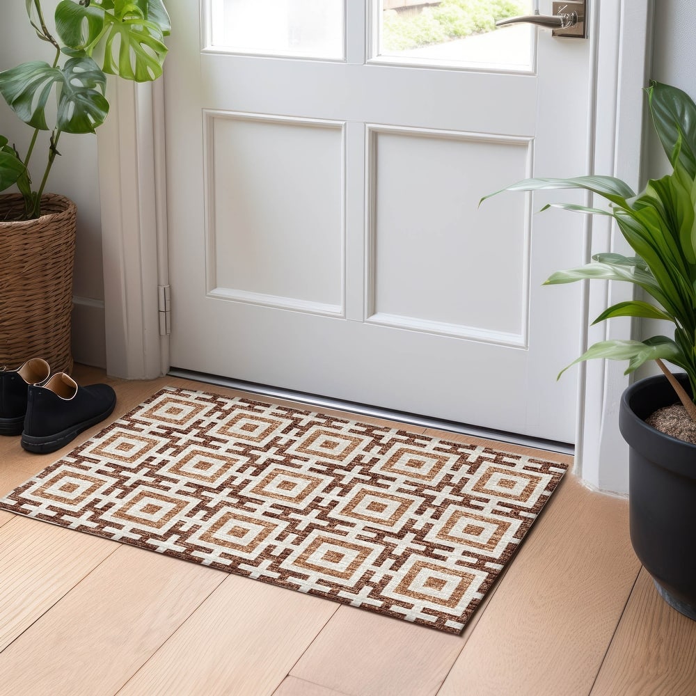 Premium Washable Super Soft Modern Mosaic Mayfield Rug