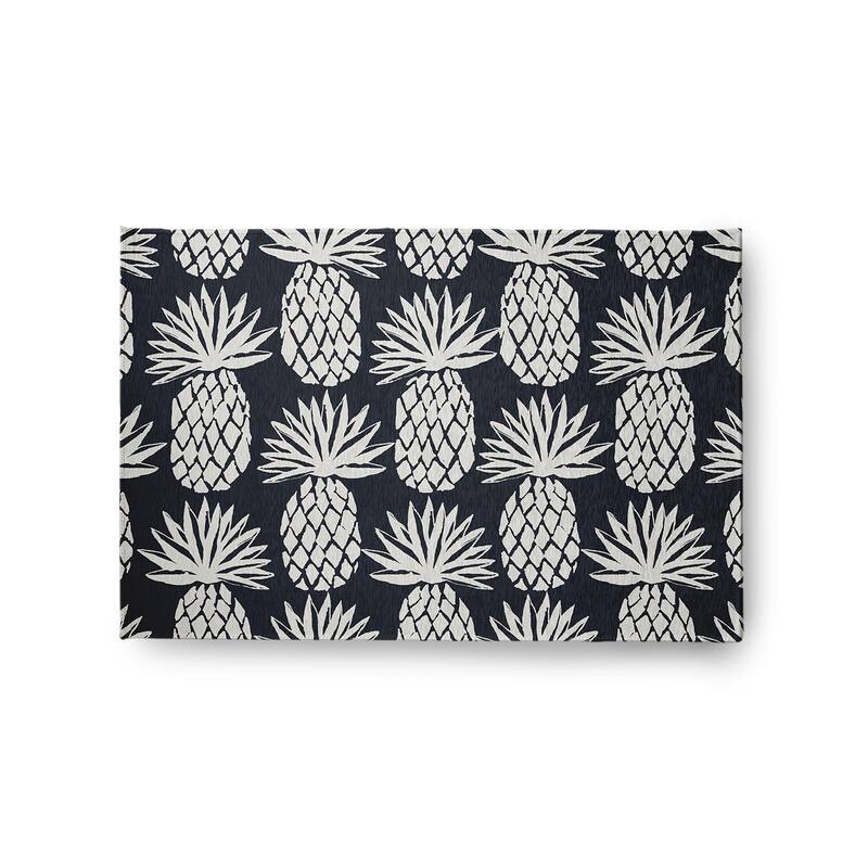 Pineapple Pattern Indoor/Outdoor Rug - Shark Blue - 2' x 3'