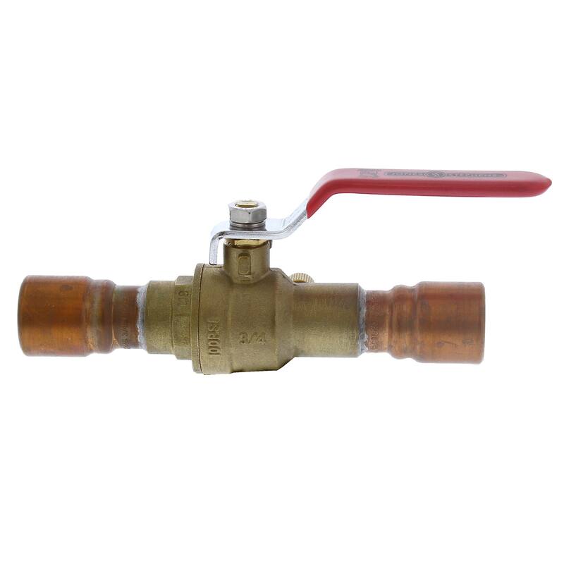 Jones Stephens B67257 3/4" Full Port Metal Ball Valve with Drain, CPVC - Brass