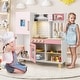preview thumbnail 1 of 5, Kids Kitchen Set with Ice Maker, Range Hood, and Blackboard Features - 36" x 12" x 39" Kitchens