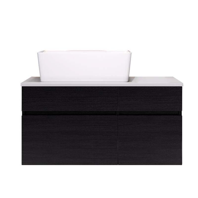 31.5 Inches Floating Single Small Bathroom Vanity with Sink