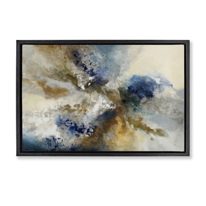 Stupell Expressive Neutral Distortion Framed Floater Canvas Wall Art Design By K. Nari - 25 x 17 - Black