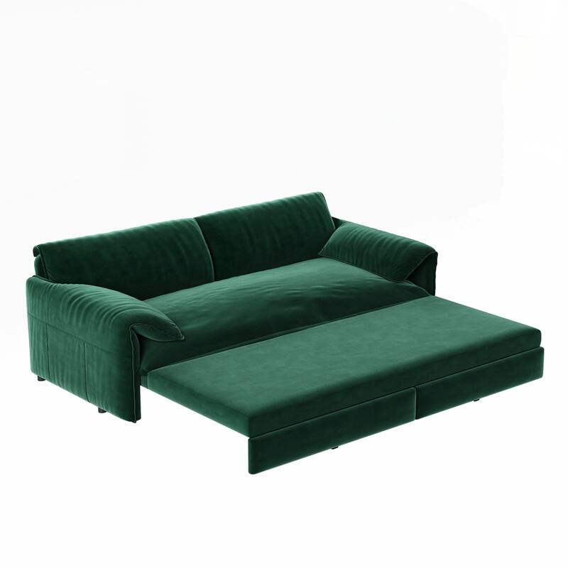 Convertible Sleeper Sofa Multi-Functional Velvet Loveseat Bed