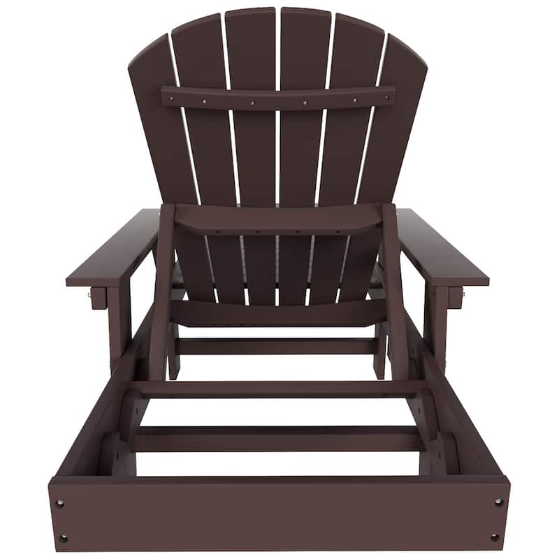 Polytrends Altura Poly Eco-Friendly All Weather Reclining Chaise Lounge with Arms