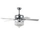 preview thumbnail 49 of 61, Bella Depot 52" Modern Reversible Crystal Ceiling Fan with Remote Control and Light Kit