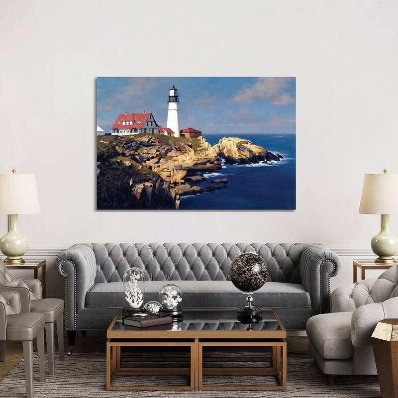 iCanvas "Coastal Lighthouse" by Zhen-Huan Lu Canvas Print