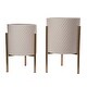 preview thumbnail 1 of 0, Transpac Metal White Everyday Planters Set of 2