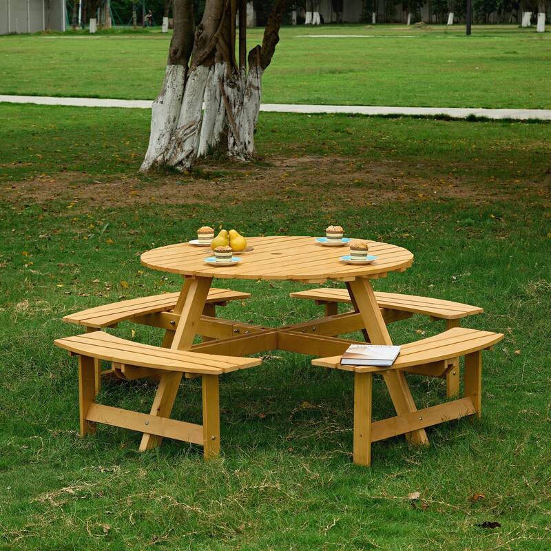 Outdoor Picnic Table Set with Multiple Features for All Seasons