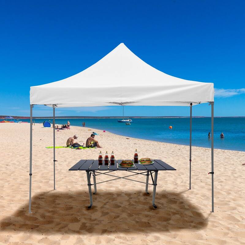 Ainfox 10x10 Ft Outdoor Patio Pop Up Canopy Tent - 10'x10'x10.5' - White