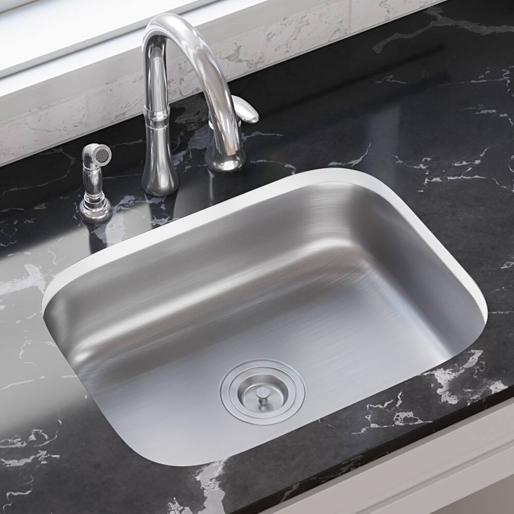 18 Gauge Single Bowl Stainless Steel Kitchen Sink, and SinkLink