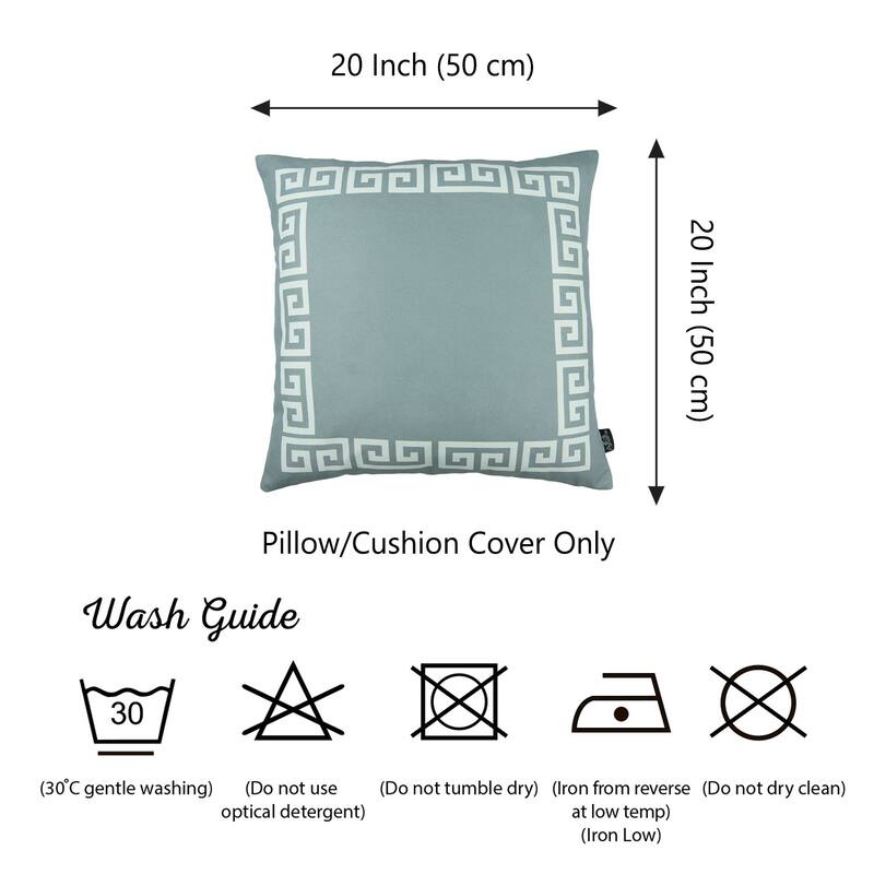 Porch & Den Schmidlin Greek Key Printed Throw Pillow Cover