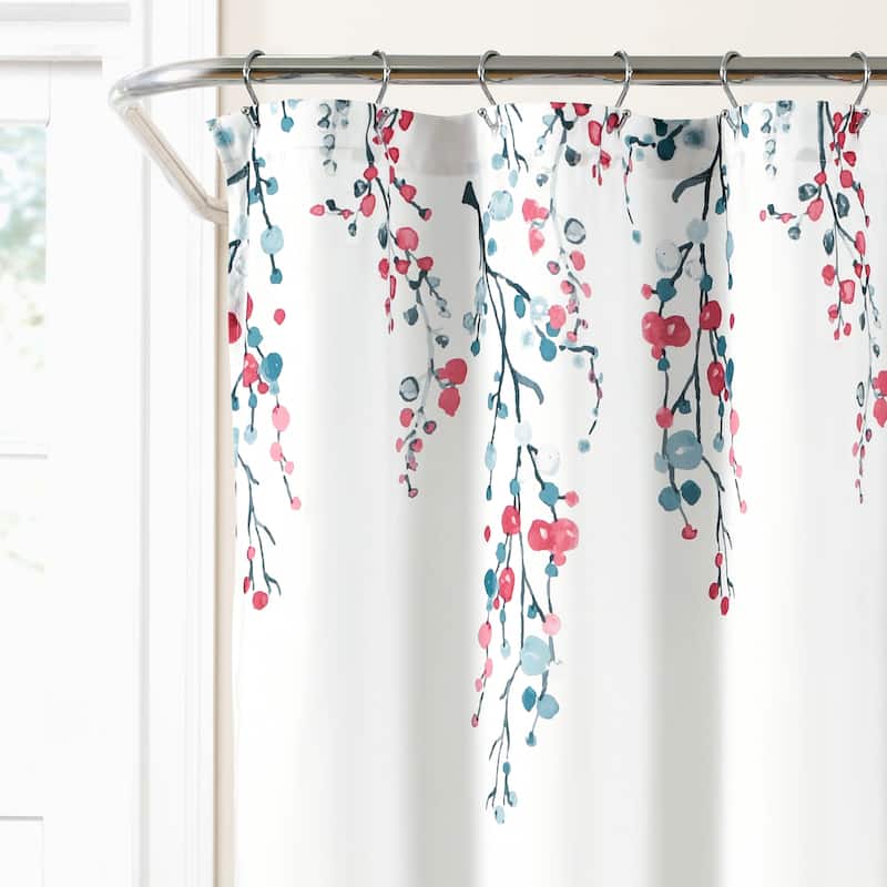Lush Decor Mirabelle Watercolor Floral Shower Curtain