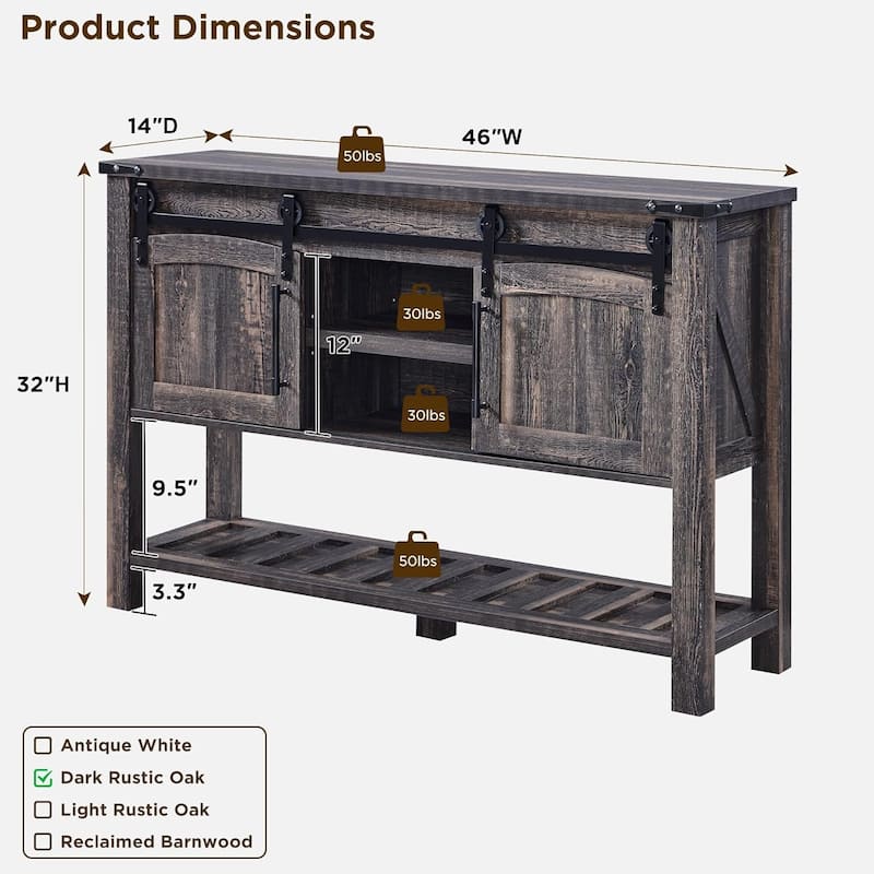 Farmhouse Entryway Table, Rustic Console Table, Wood Sofa Table