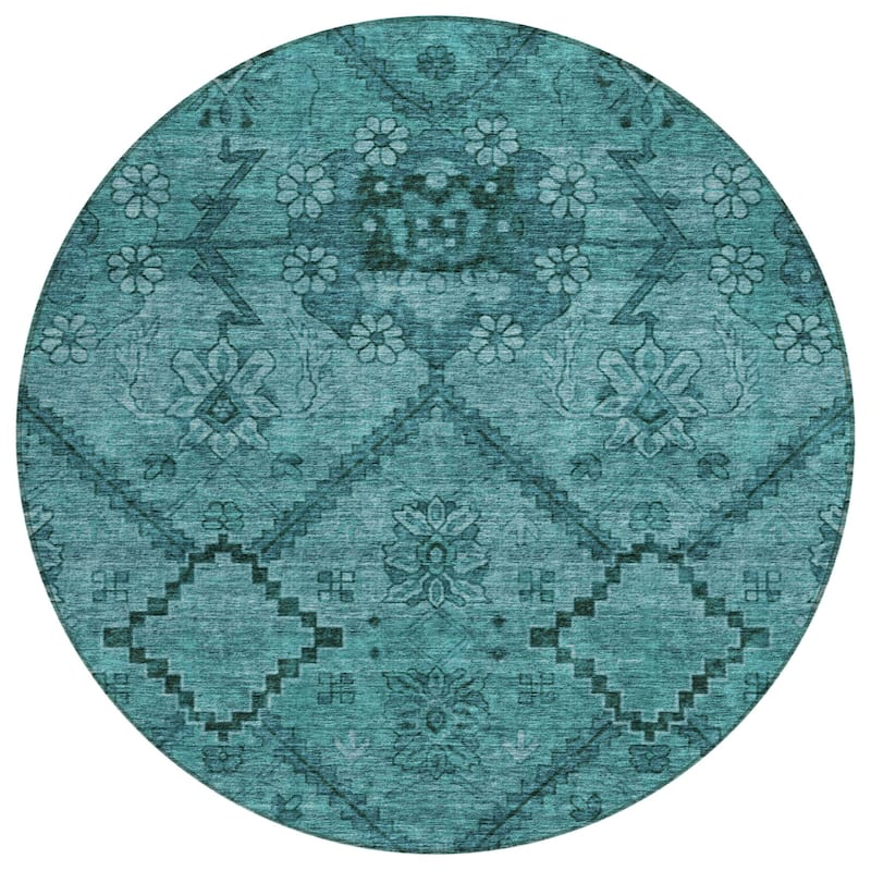 HomeRoots Floral Transitional Rectangle Outdoor Rug