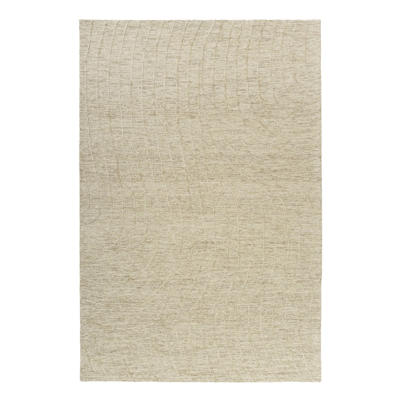 Sevita Beige/Cream Abstract Modern Lines Hand-Tufted Area Rug - 2' x 3'