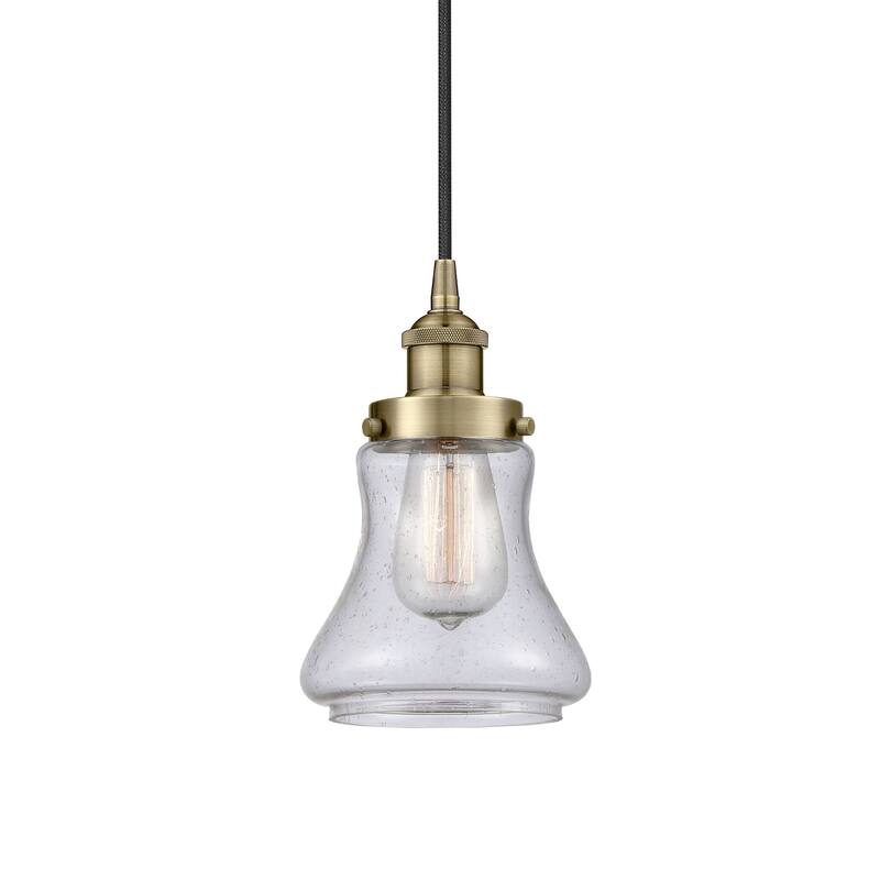 Innovations Lighting 616-1PH-10-6 Bellmont Pendant Bellmont 6" Wide - Antique Brass / Seedy