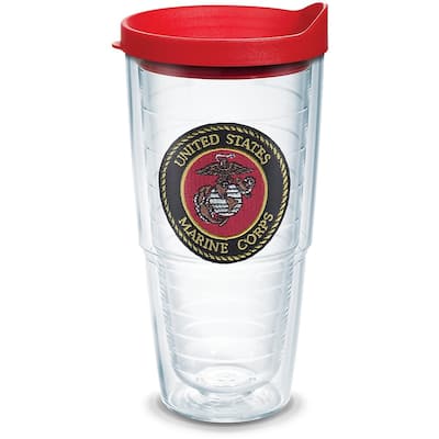Tervis Marines Logo Made in USA Double Walled Insulated Travel Tumbler, Classic - 24oz