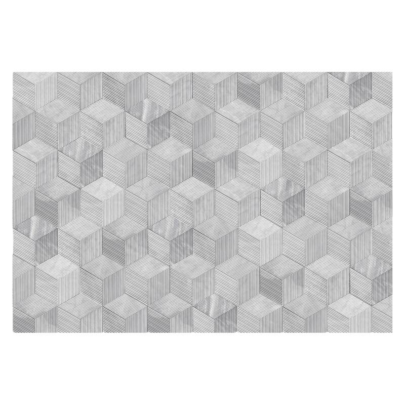 Roomfitters Hexagon Marble Tile for Wall, 3D Fluted OL Textured Natural Stone, Genuine Marble, 12-Piece Box, Carrara Gray